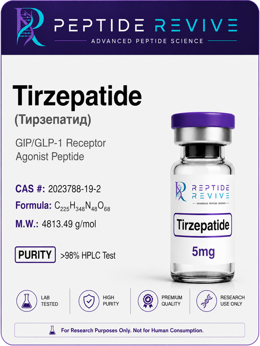 Tirzepatide (GLP-2T) 5mg / 10mg / 15mg